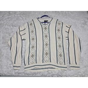 Vintage Steve Stricker XL Golf Club All‎ Over Sweater Fairway Argyle Spots* USA